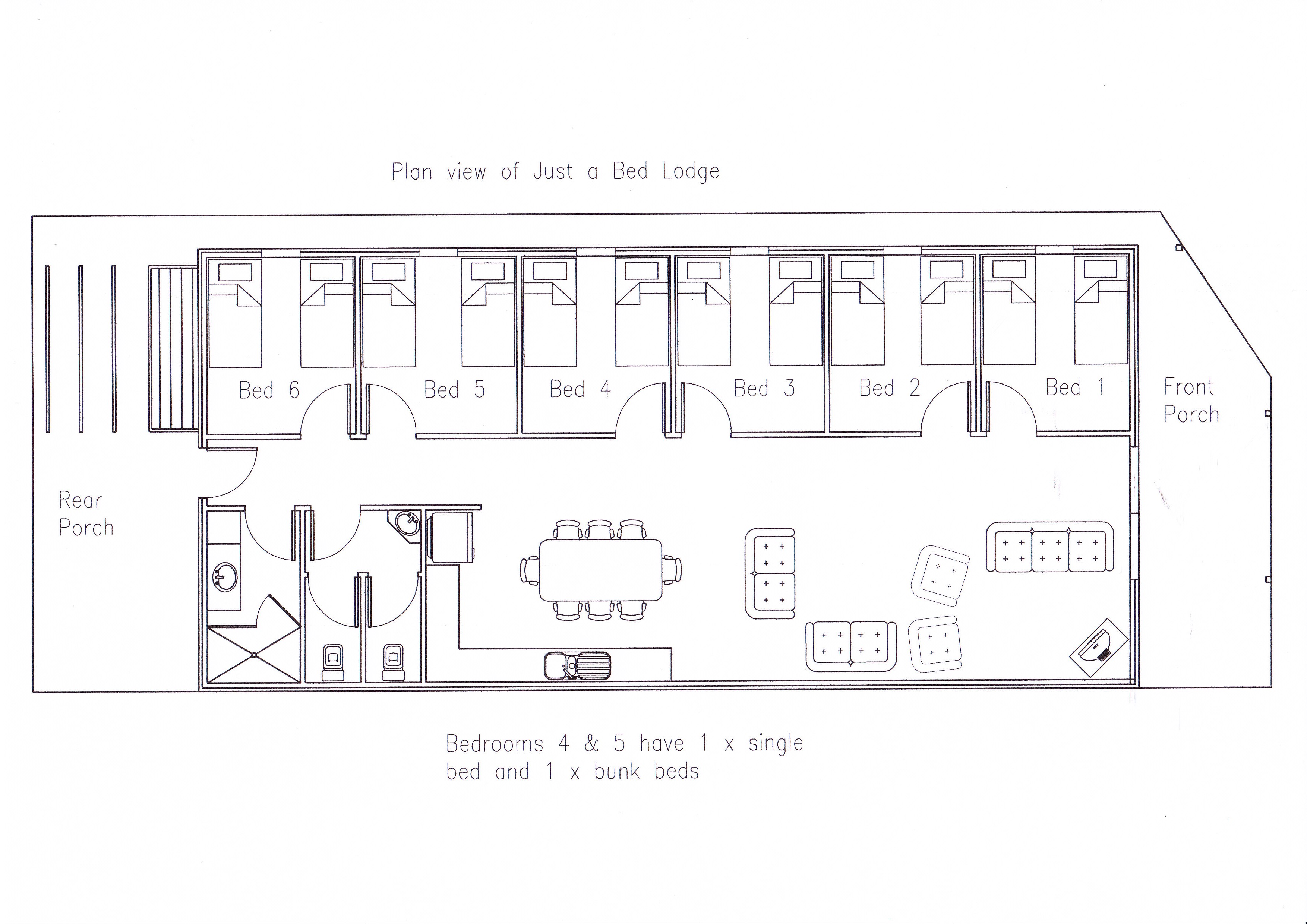 Plan of Just a Bed Lodge
